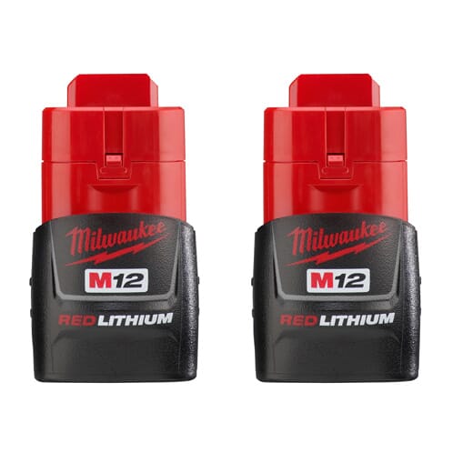 Milwaukee® M12™ REDLITHIUM™ 48-11-2402 High Capacity Rechargeable Cordless Battery Pack, 3 Ah Lithium-Ion Battery, 12 VDC Charge, For Use With M12™ Cordless Power Tool